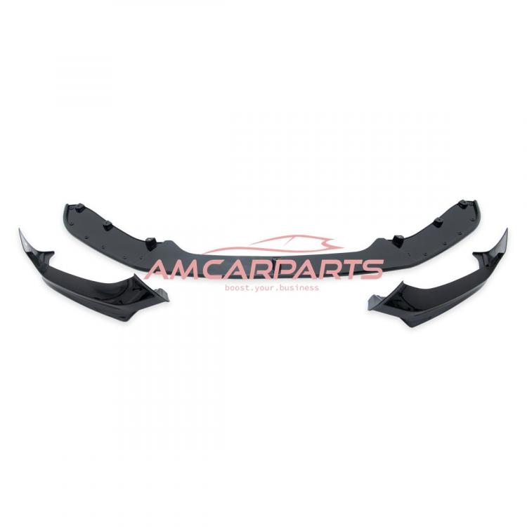 Preview: Upgrade Sport Design Frontspoilerlippe / Frontspoiler passend für BMW 1er (F20 / F21) Schrägheck, Facelift 2015-2019 schwarz hochglanz