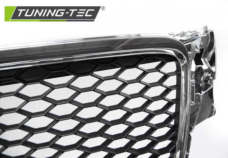 Upgrade Sportgrill / Kühlergrill für Audi A4 B8 (8K) 08-11 chrom in Wabendesign
