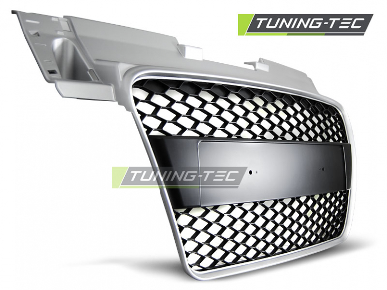 Upgrade Sportgrill / Kühlergrill für Audi TT 8J Coupe/Roadster 06-14 matt silber in Wabendesign