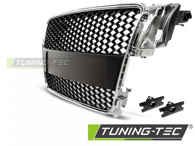 Upgrade Sportgrill / Kühlergrill für Audi A5 (8T) 07-11 chrom in Wabendesign