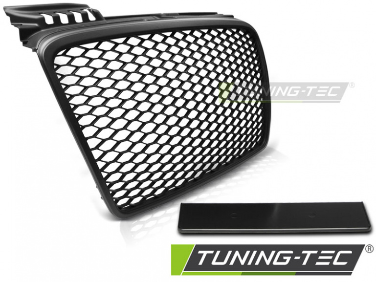 Upgrade Sportgrill / Kühlergrill für Audi A4 B7 (8E) 04-08 matt schwarz in Wabendesign