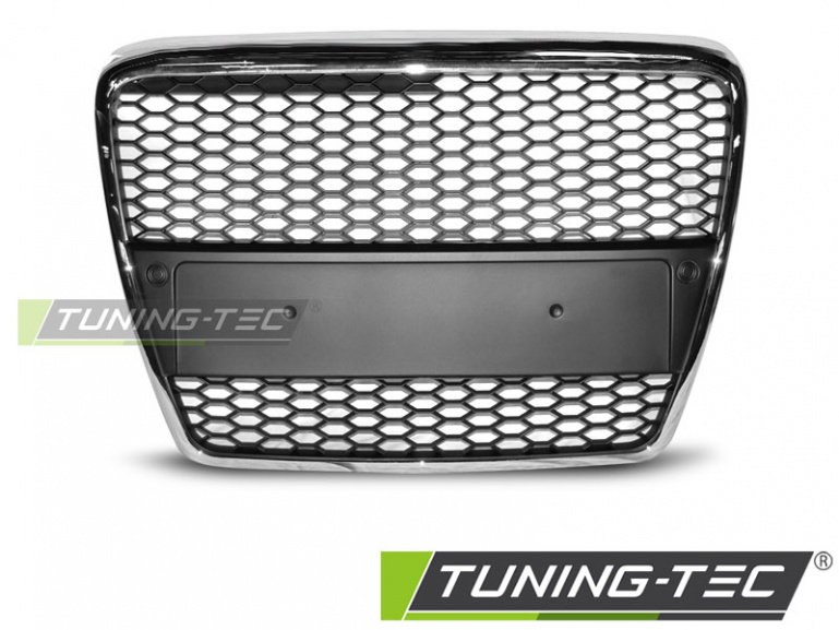 Upgrade Sportgrill / Kühlergrill für Audi A6 C6 (4F) 04-08 chrom in Wabendesign