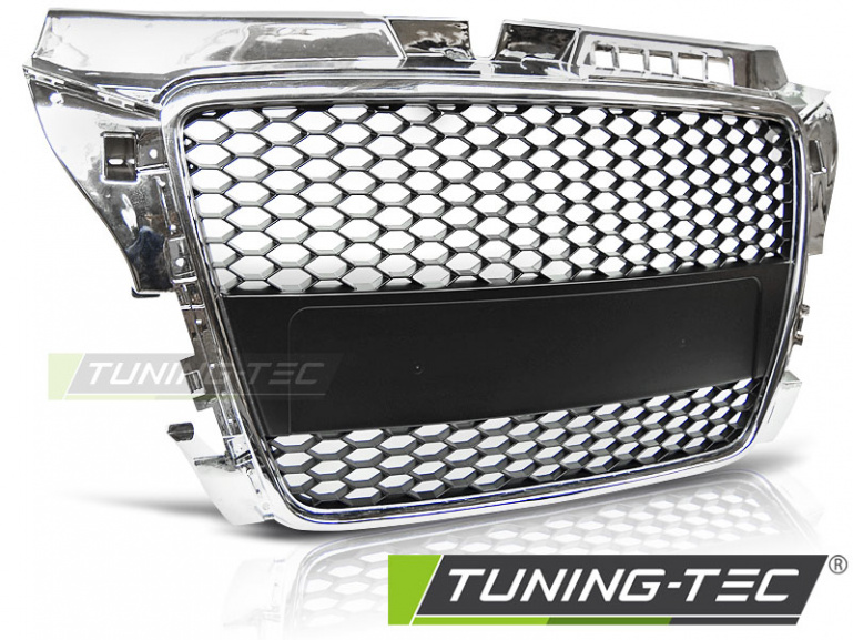 Upgrade Sportgrill / Kühlergrill für Audi A3 8P Facelift 08-12 chrom in Wabendesign