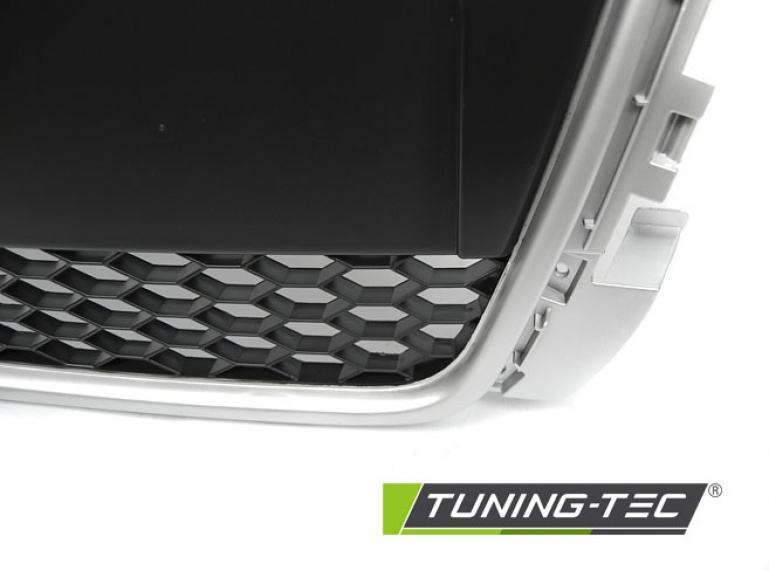 Upgrade Sportgrill / Kühlergrill für Audi A3 8P Facelift 08-12 matt Silber in Wabendesign