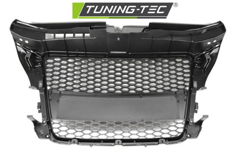 Upgrade Sportgrill / Kühlergrill für Audi A3 8P Facelift 08-12 matt Silber in Wabendesign
