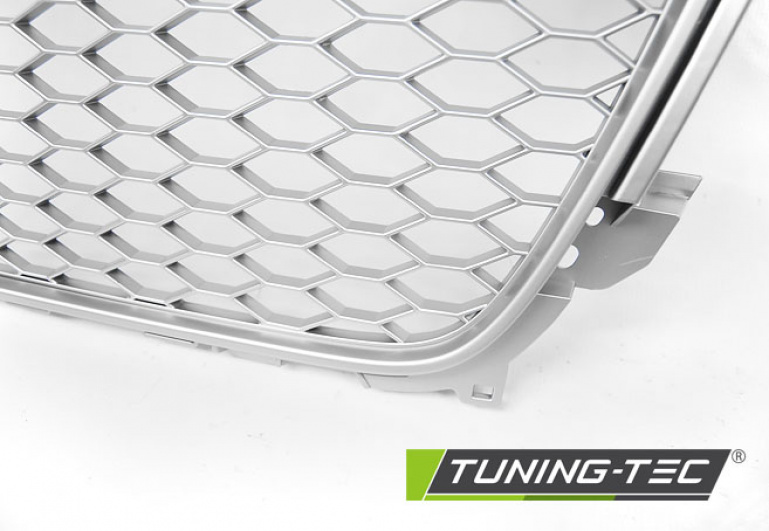 Upgrade Sportgrill / Kühlergrill für Audi A4 B8 (8K) Facelift 11-15 silber in Wabendesign