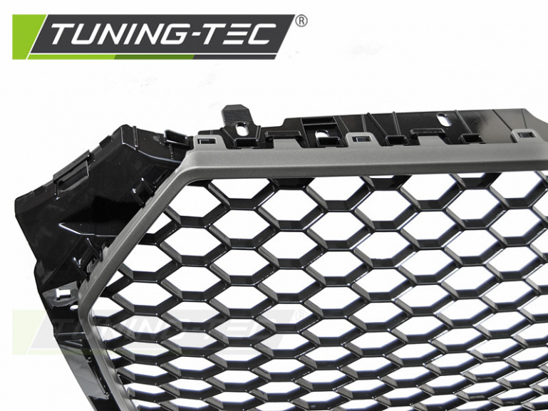Upgrade Sportgrill / Kühlergrill für Audi A4 B9 (8W) 15-19 matt silber in Wabendesign