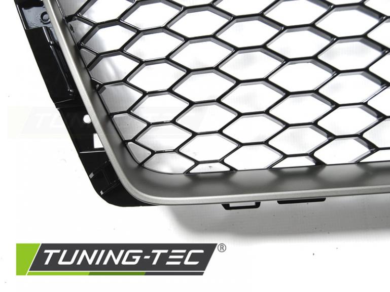 Upgrade Sportgrill / Kühlergrill für Audi A4 B9 (8W) 15-19 matt silber in Wabendesign