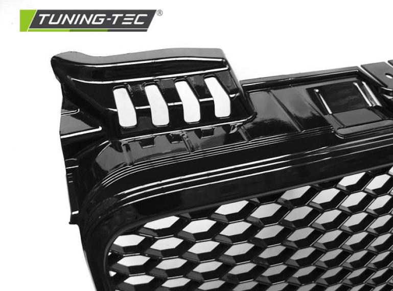 Upgrade Sportgrill / Kühlergrill für Audi A4 B7 (8E) 04-08 Hochglanz schwarz in Wabendesign