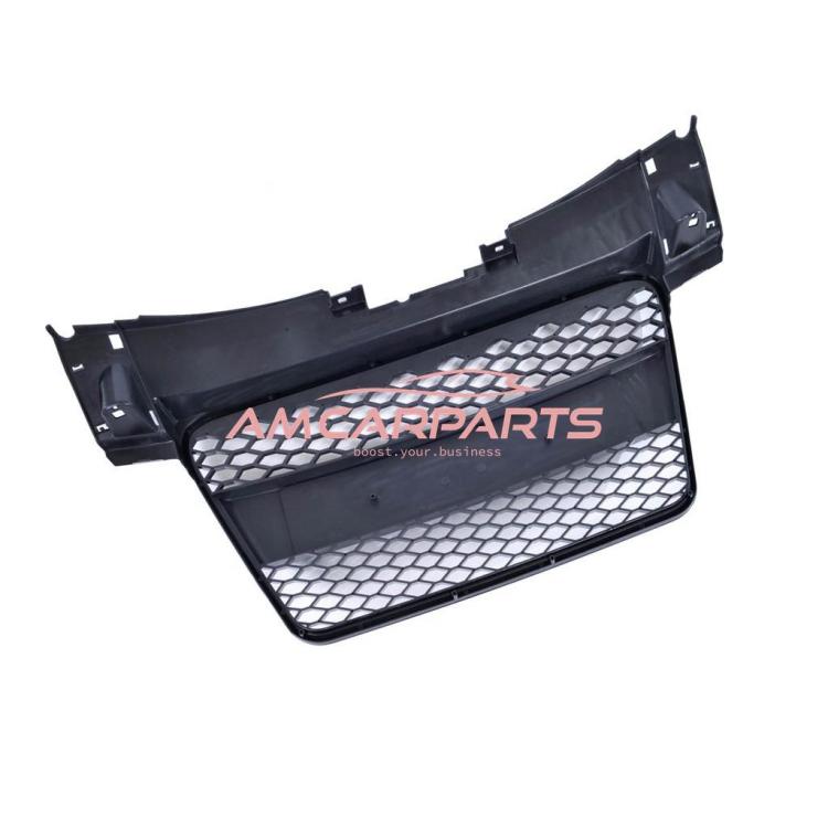 Preview: Upgrade Sportgrill / Kühlergrill für Audi TT 8J Coupe/Roadster 06-14 Hochglanz Schwarz in Wabendesign