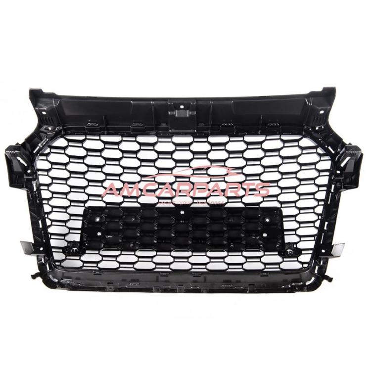 Preview: Upgrade Sportgrill / Kühlergrill für Audi A1 8X Facelift 15-18 Hochglanz Schwarz / Chrom in Wabendesign