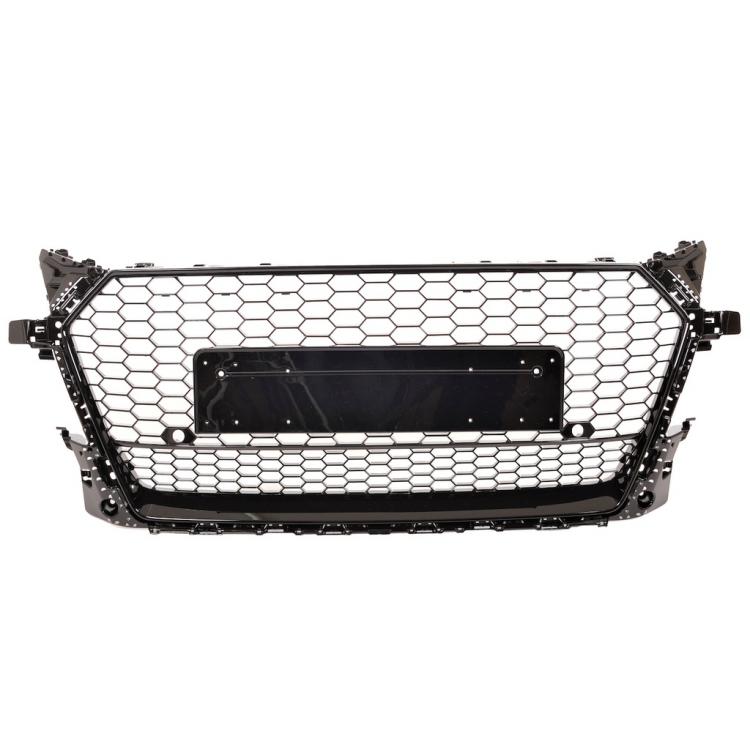 Upgrade "Plus" Sportgrill / Kühlergrill für Audi TT 8S Coupe/Cabrio/Roadster 14-18 Hochglanz Schwarz in Wabendesign