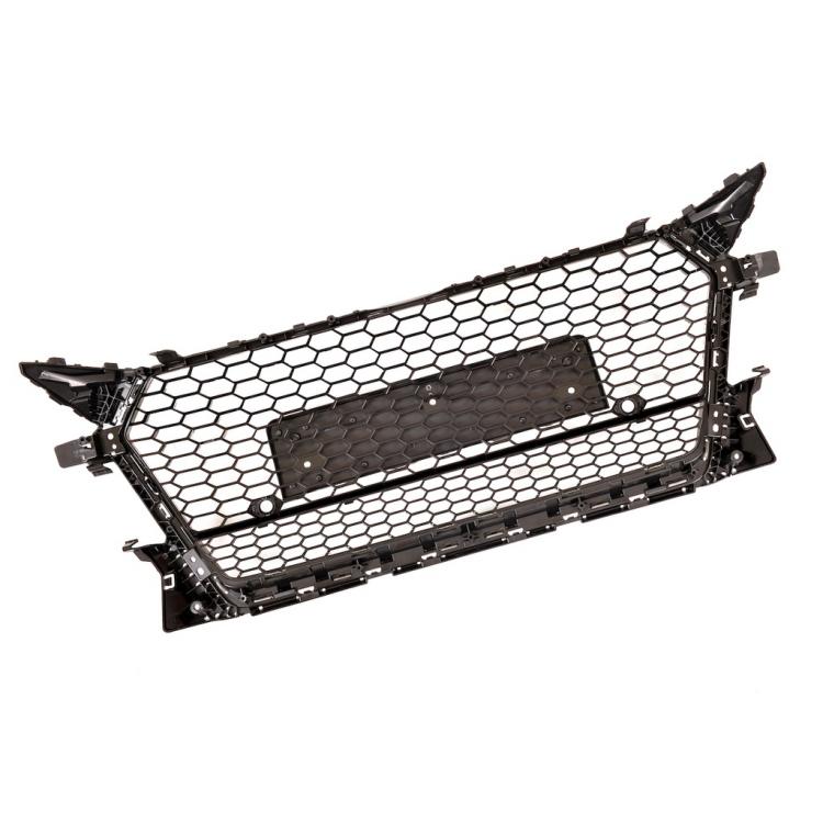 Preview: Upgrade "Plus" Sportgrill / Kühlergrill für Audi TT 8S Coupe/Cabrio/Roadster 14-18 Hochglanz Schwarz in Wabendesign