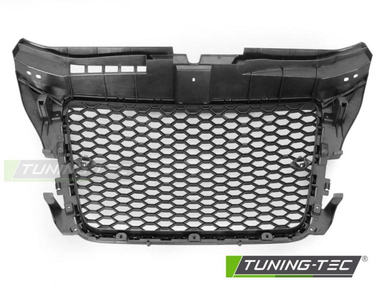 Upgrade Sportgrill / Kühlergrill für Audi A3 8P Facelift 08-12 Hochglanz schwarz in Wabendesign mit PDC