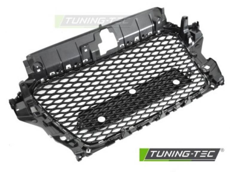 Preview: Upgrade Sportgrill / Kühlergrill für Audi A3 8V 12-16 Hochglanz schwarz in Wabendesign