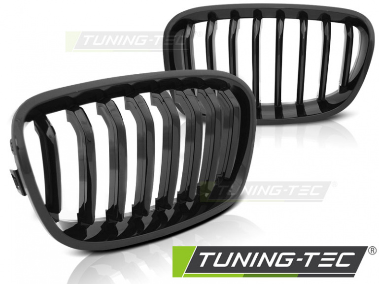 Upgrade Sportgrill / Kühlergrill Nieren für BMW 1er F20/F21 11-14 Hochglanz schwarz