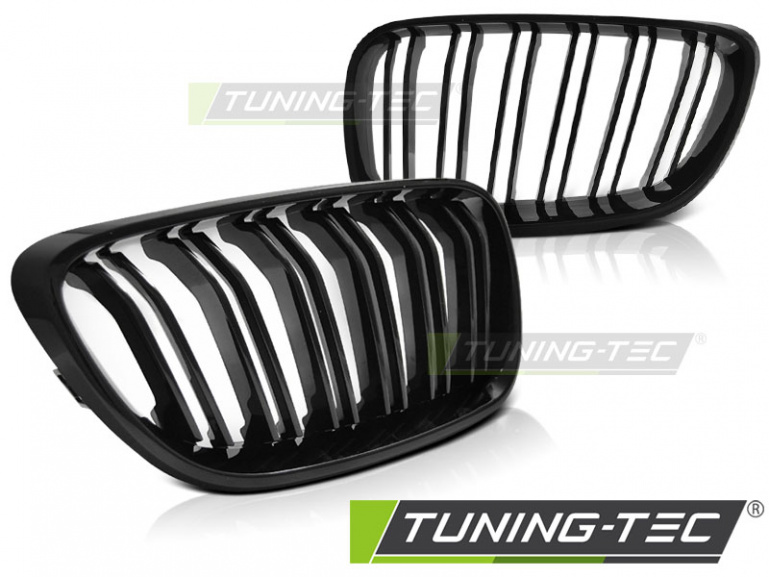 Upgrade Sportgrill Nieren für BMW 2er F22/F23 Coupe/Cabrio 13-18 Hochglanz schwarz in Doppelsteg Design