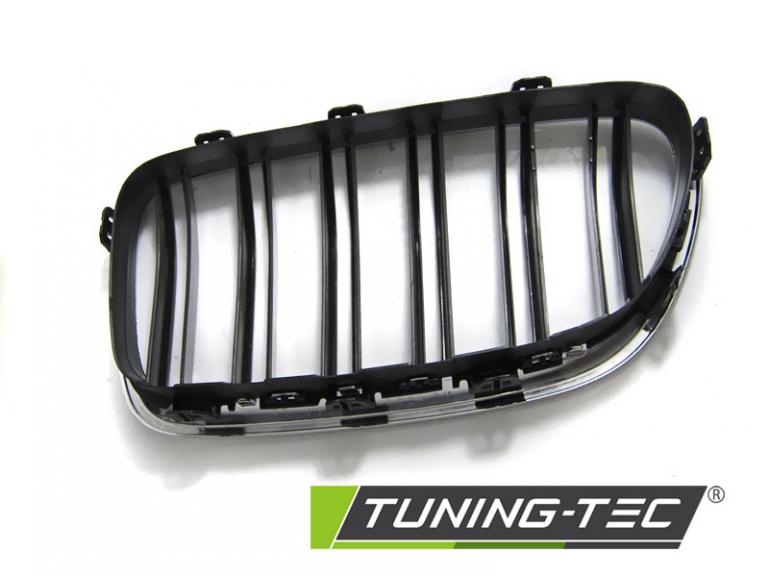 Upgrade Sportgrill Nieren für BMW 5er F10/F11 Limousine/Touring 10-16 chrom/Hochglanz schwarz in Doppelsteg Design