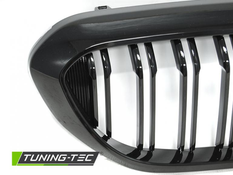 Upgrade Sportgrill Nieren für BMW 5er G30/G31 17-21 Hochglanz schwarz in Doppelsteg Design
