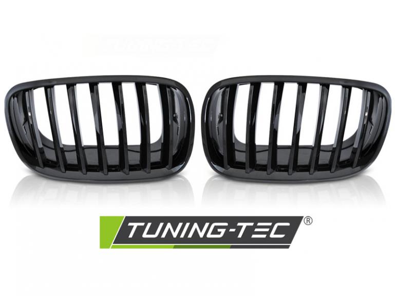 Upgrade Sportgrill Nieren für BMW X5 E70 06-13 / X6 E71 08-14 Hochglanz schwarz
