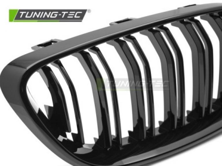 Preview: Upgrade Doppelsteg Sportgrill Nieren für BMW 2er F22/F23 13-21 Hochglanz schwarz