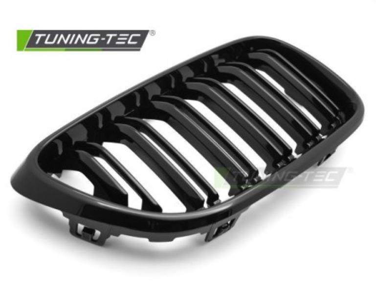 Preview: Upgrade Doppelsteg Sportgrill Nieren für BMW 2er F22/F23 13-21 Hochglanz schwarz
