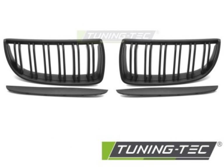 Preview: Upgrade Doppelsteg Sportgrill Nieren für BMW 3er E90/91 05-08 matt-schwarz