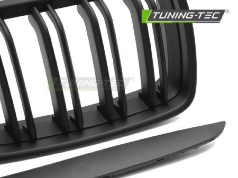 Preview: Upgrade Doppelsteg Sportgrill Nieren für BMW 3er E90/91 05-08 matt-schwarz