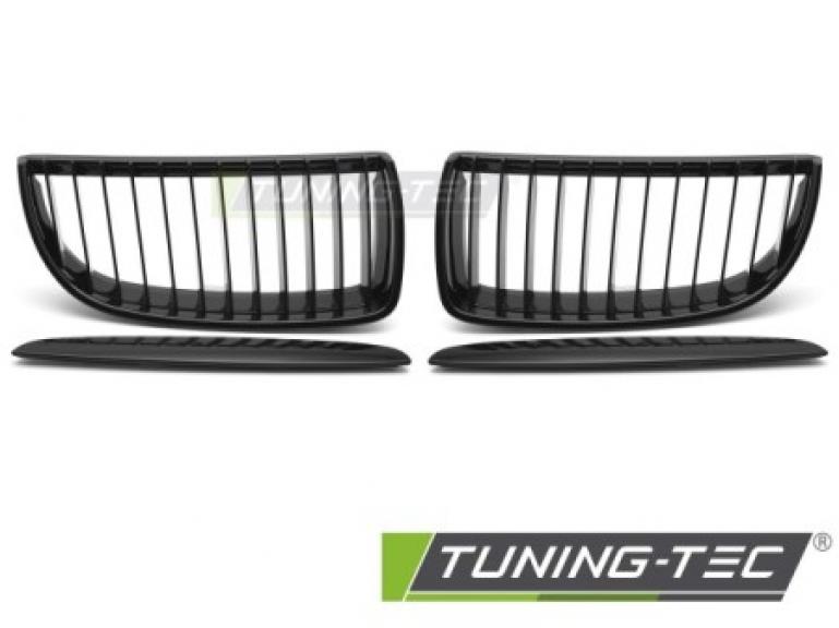 Preview: Upgrade Design Sportgrill Nieren für BMW 3er E90/91 05-08 Hochglanz schwarz