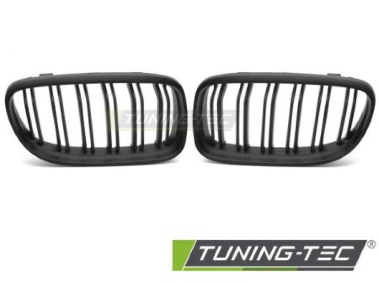 Preview: Upgrade Doppelsteg Design Sportgrill Nieren für BMW 3er E90/91 LCI 09-11 matt-schwarz