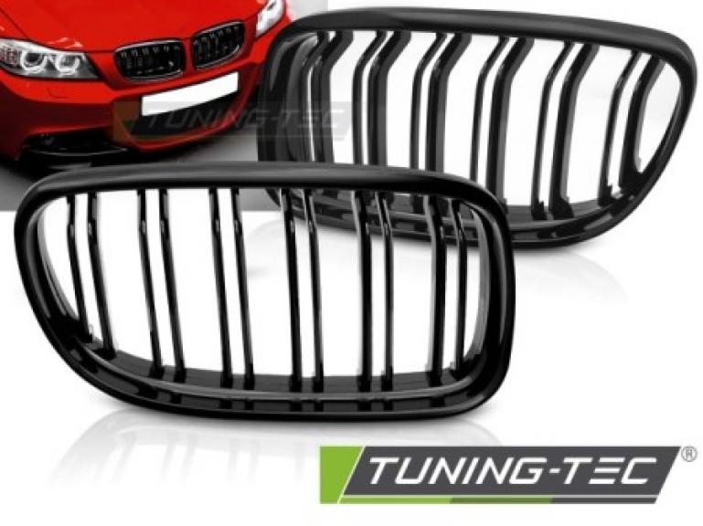 Upgrade Doppelsteg Sportgrill Nieren für BMW 3er E90/91 Facelift 09-11 Hochglanz schwarz