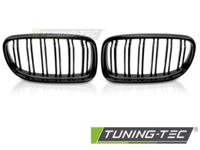 Preview: Upgrade Doppelsteg Sportgrill Nieren für BMW 3er E90/91 Facelift 09-11 Hochglanz schwarz