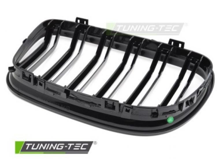 Upgrade Doppelsteg Sportgrill Nieren für BMW 3er E90/91 Facelift 09-11 Hochglanz schwarz