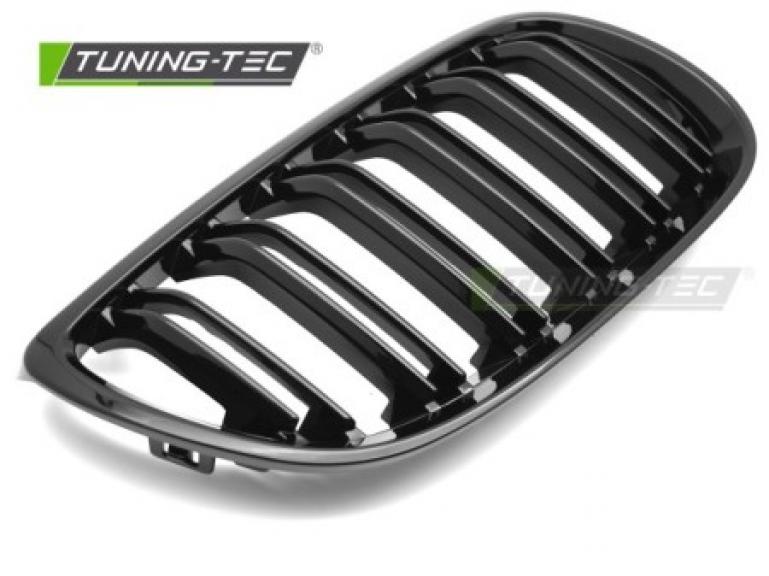 Preview: Upgrade Doppelsteg Design Sportgrill Nieren für BMW 3er E92/E93 Coupe/Cabrio 07-10 Hochglanz schwarz