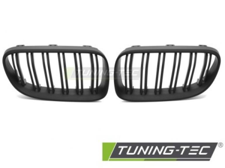 Preview: Upgrade Doppelsteg Design Sportgrill Nieren für BMW 3er E92/E93 LCI Coupe/Cabrio 10-13 matt schwarz