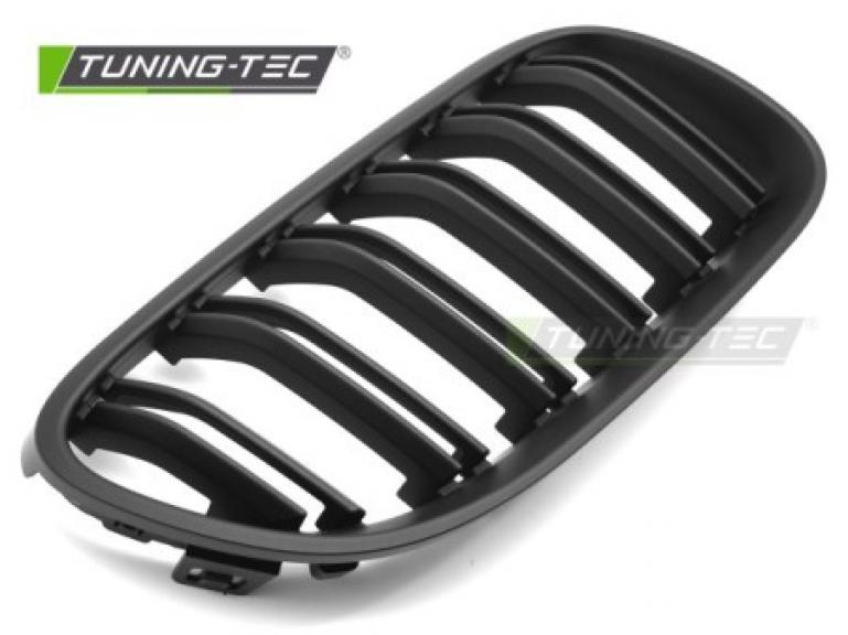 Preview: Upgrade Doppelsteg Design Sportgrill Nieren für BMW 3er E92/E93 LCI Coupe/Cabrio 10-13 matt schwarz