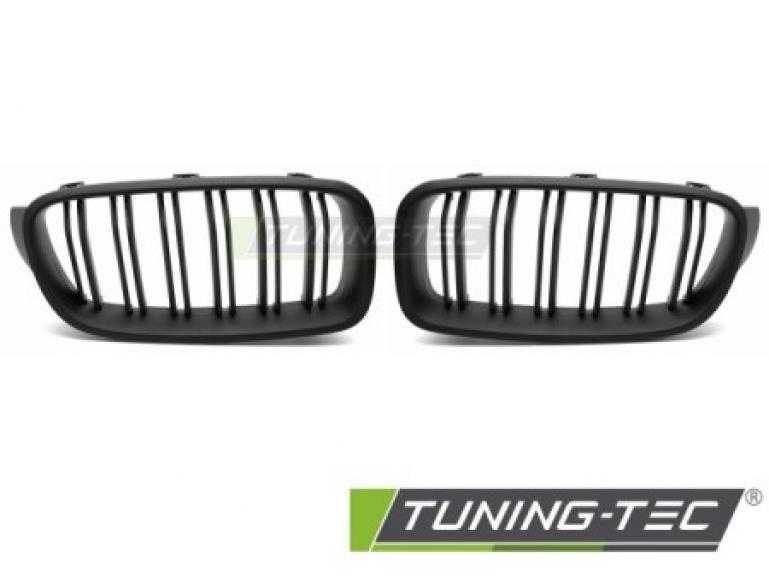 Preview: Upgrade Sportgrill Nieren für BMW 3er F30/F31 Limousine/Touring 11-18 matt schwarz in Doppelsteg Design