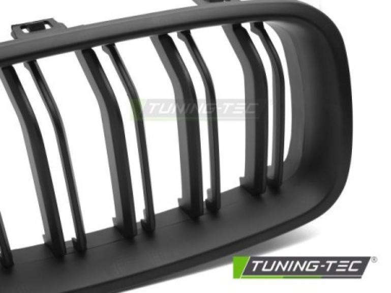 Preview: Upgrade Sportgrill Nieren für BMW 3er F30/F31 Limousine/Touring 11-18 matt schwarz in Doppelsteg Design