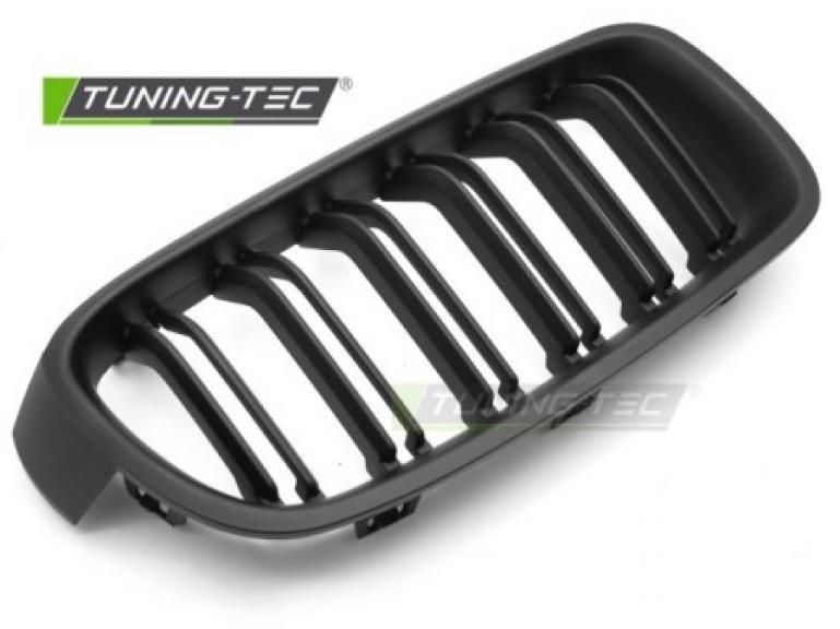 Preview: Upgrade Sportgrill Nieren für BMW 3er F30/F31 Limousine/Touring 11-18 matt schwarz in Doppelsteg Design