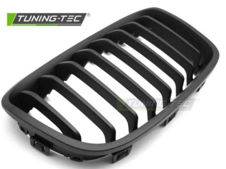 Preview: Upgrade Sportgrill / Kühlergrill Nieren für BMW 1er F20/F21 11-14 matt schwarz