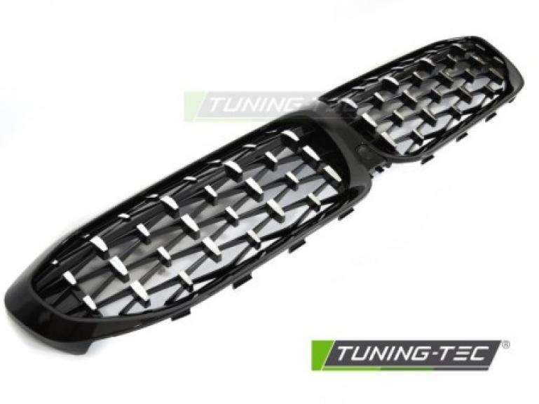 Preview: Upgrade "Teardrop" Design Sportgrill Nieren für BMW 3er G20/G21 LCI 2019+ Hochglanz schwarz/chrom