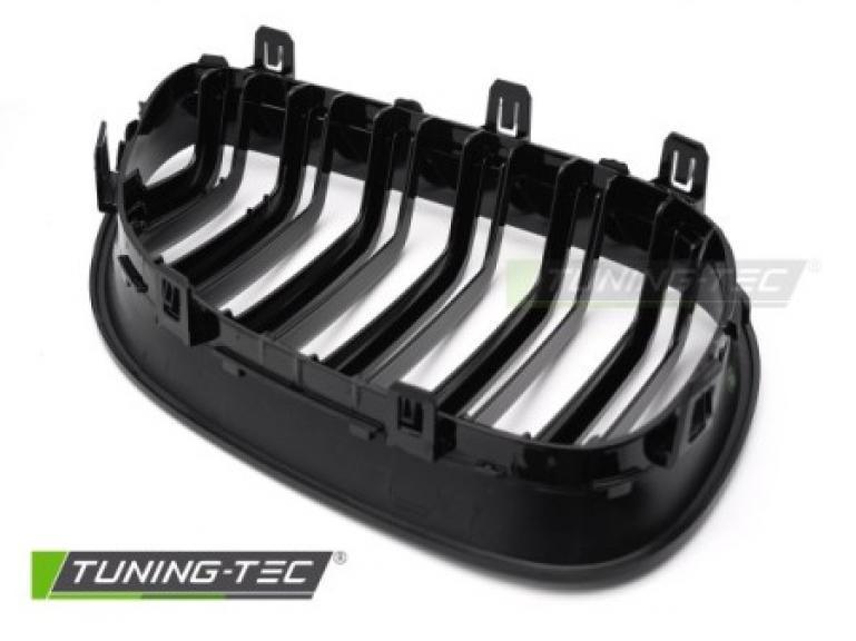Upgrade Doppelsteg Sportgrill Nieren für BMW 5er E60/E61 03-10 Hochglanz schwarz