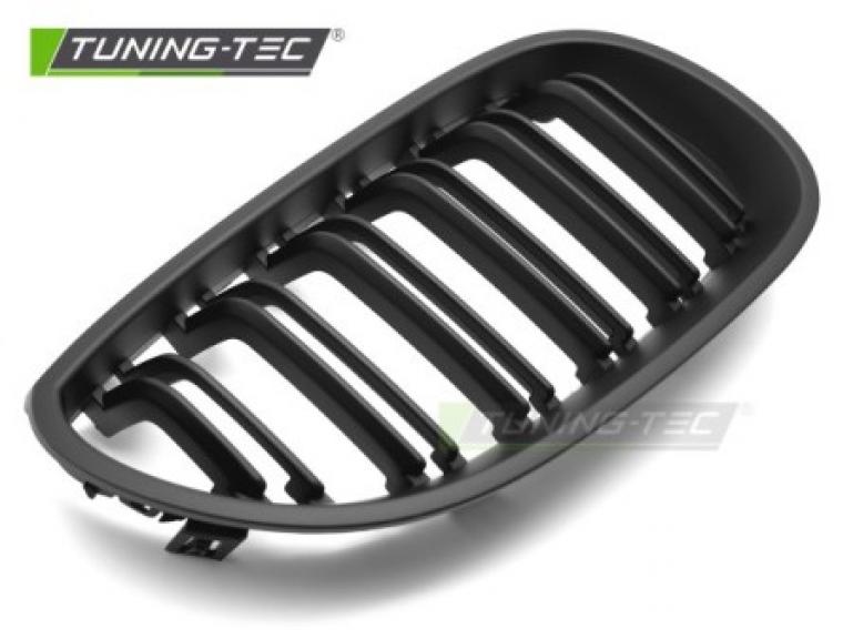 Preview: Upgrade Doppelsteg Sportgrill Nieren für BMW 5er E60/E61 03-10 matt schwarz