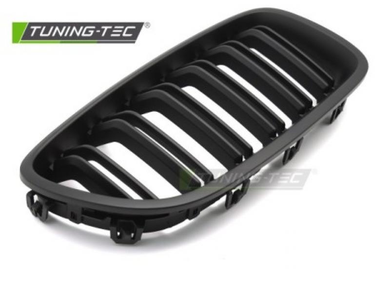 Preview: Upgrade Sportgrill Nieren für BMW 5er F10/F11 Limousine/Touring 10-16 matt schwarz Doppelsteg Design