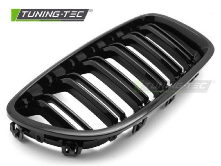 Preview: Upgrade Doppelsteg Sportgrill Nieren für BMW 5er F10/F11 Limousine/Touring 10-16 Hochglanz schwarz