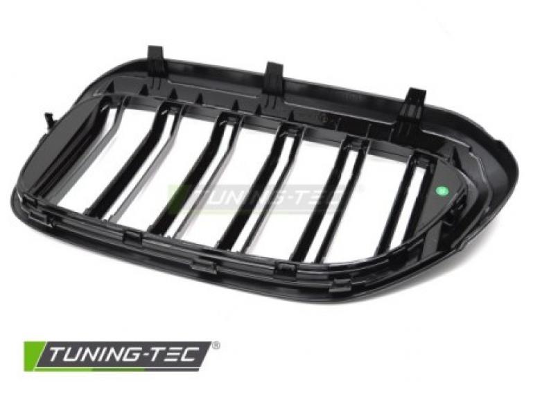 Upgrade Sportgrill Nieren für BMW 5er G30/G31 17-21 Hochglanz schwarz in Doppelsteg Design