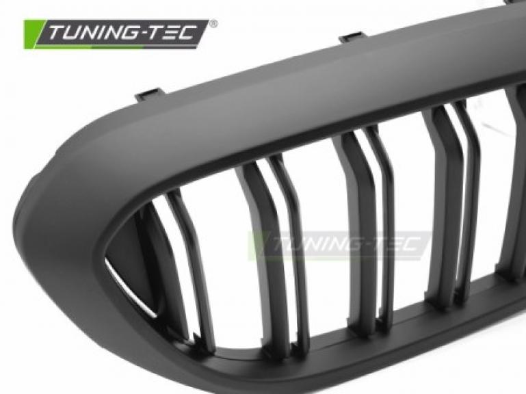 Preview: Upgrade Sportgrill Nieren für BMW 5er G30/G31 17-21 matt schwarz in Doppelsteg Design
