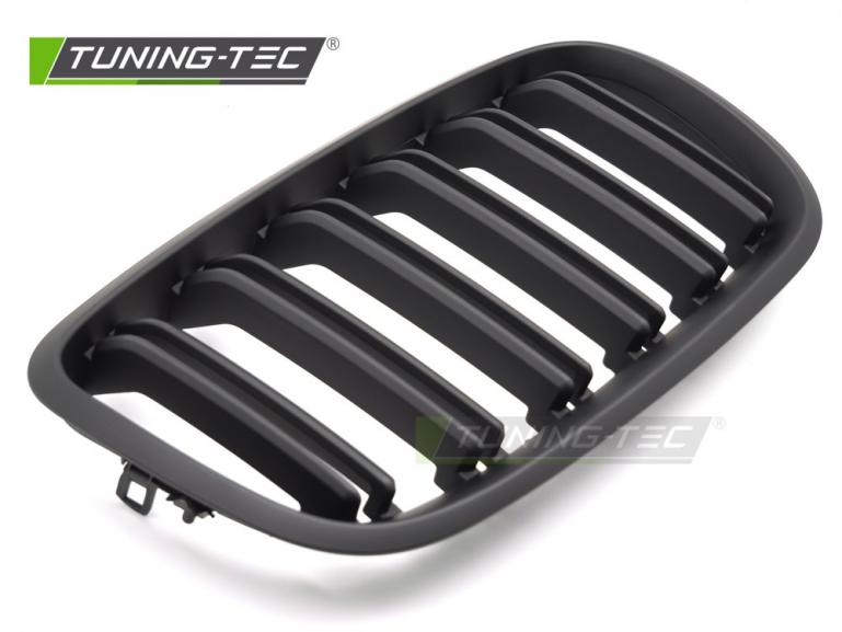 Preview: Upgrade Doppelsteg Design Sportgrill Nieren für BMW X5 E70 / X6 E71 08-14 Matt schwarz