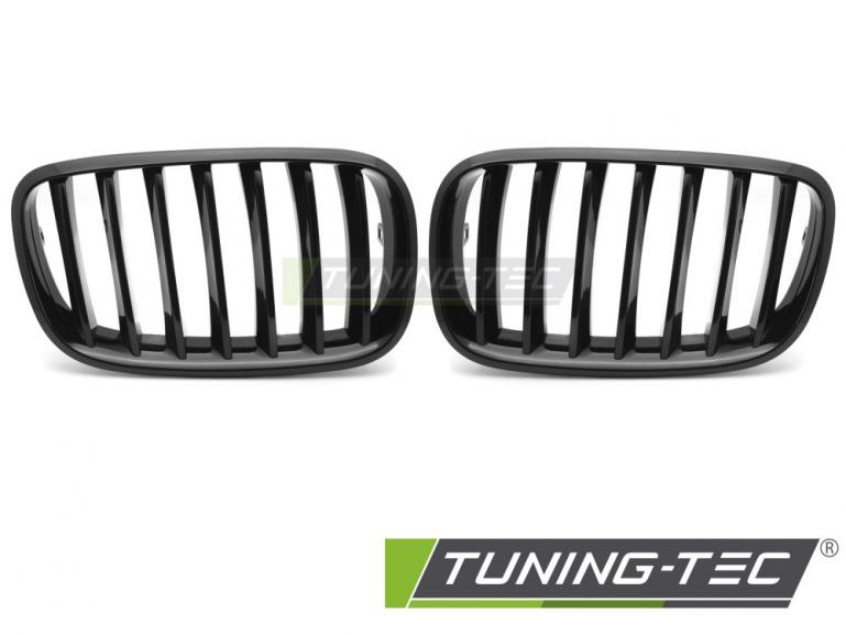 Preview: Upgrade Sportgrill Nieren für BMW X5 E70 / X6 E71 08-14 Hochglanz schwarz