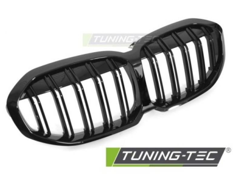 Upgrade Doppelsteg Design Sportgrill Nieren für BMW 1er F40 19-24 Hochglanz schwarz